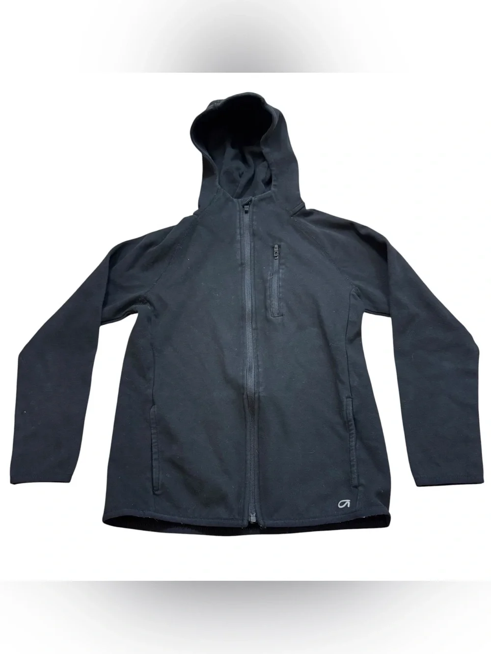 Boys Gap Fit Brand‎ Black Full Zipper Hooded Jacket Size Youth Large